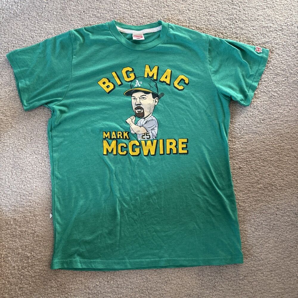 Mark McGwire Big Mac Oakland A’s T Shirt Homage Green | Men's Medium